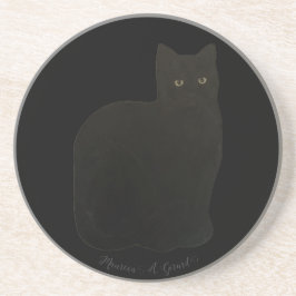 Black Noir Cat Kitten Kattdjur Pet Animal Familiar Underlägg