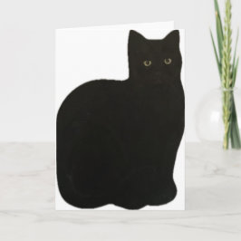 Black Noir Cat Kitten Maureen Girard Familiar Pet Kort