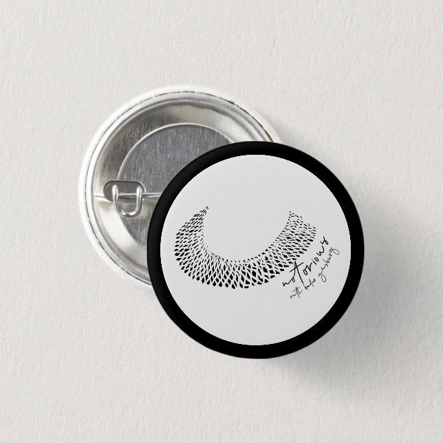 Black Notorious RBG Women Right Knapp (Framsida & baksida)