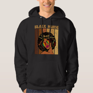 Black Nurse Afro African American Women Black Hist Hoodie