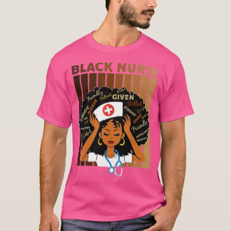 Black Nurse Black Girl Magong Strong for Black His T Shirt