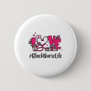 Black Nurse Kärlek Alla hjärtans dag Cute Women He Knapp