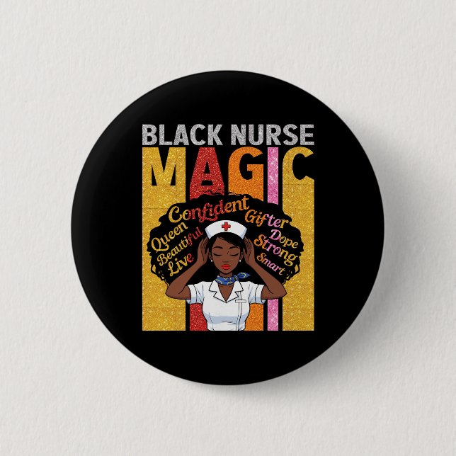 Black Nurse Magic Confident Beautiful Queen Melani Knapp (Framsida)