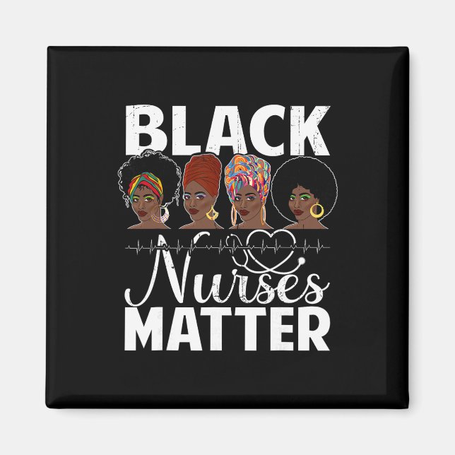 Black Nurses Problem - African American Afro Nurse Magnet (Framsidan)