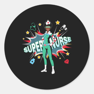 Black Nurses Sten Shirt Toppen Hero Funny Black Rn Runt Klistermärke