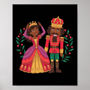 Black Nutcracker Sugar Plum Fairy Kwanzaa African Poster