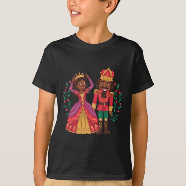 Black Nutcracker Sugar Plum Fairy Kwanzaa African T Shirt (Framsida)