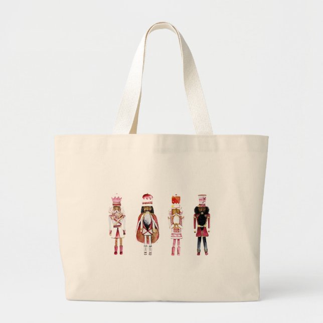 Black Nutcracker Tote Bag Jumbo Tygkasse (Framsidan)