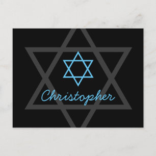 Black och Blue Pub Mitzvah Tack Vykort