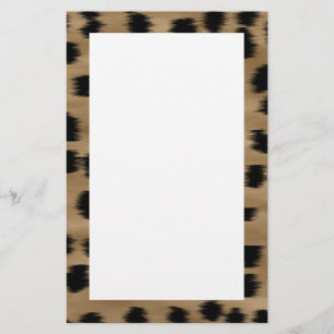 Black och Brown Cheetah Print Mönster. Brevpapper