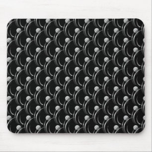 Black och Grått Finare Swirls Mousepad Musmatta