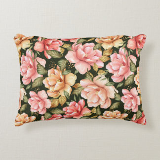 bläck och gula blommor. Romantic mönster Prydnadskudde