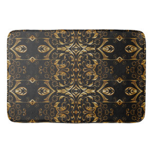 Black och Guld Bath Mat Badrumsmatta