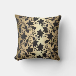 Black och Guld Damask Kudde