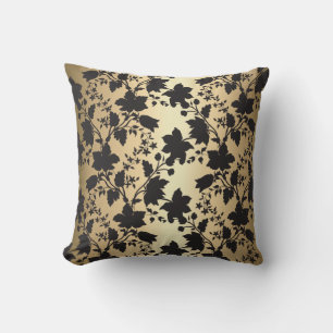 Black och Guld Damask Kudde