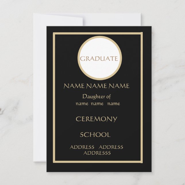 BLACK- OCH GULD-FLATKORT - W/OR W/O ENVELOP (Framsida)