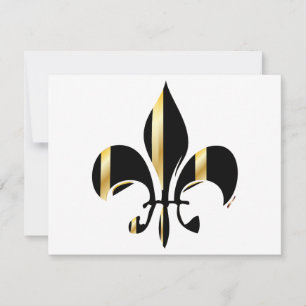 Black och Guld Fleur de Lis