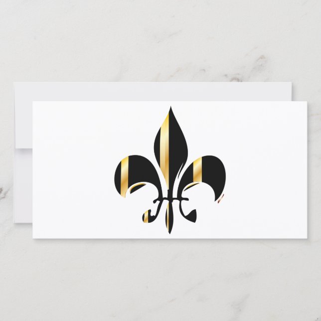 Black och Guld Fleur de Lis (Framsida)
