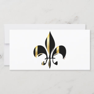 Black och Guld Fleur de Lis