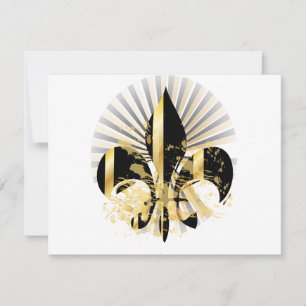 Black och Guld Fleur de Lis