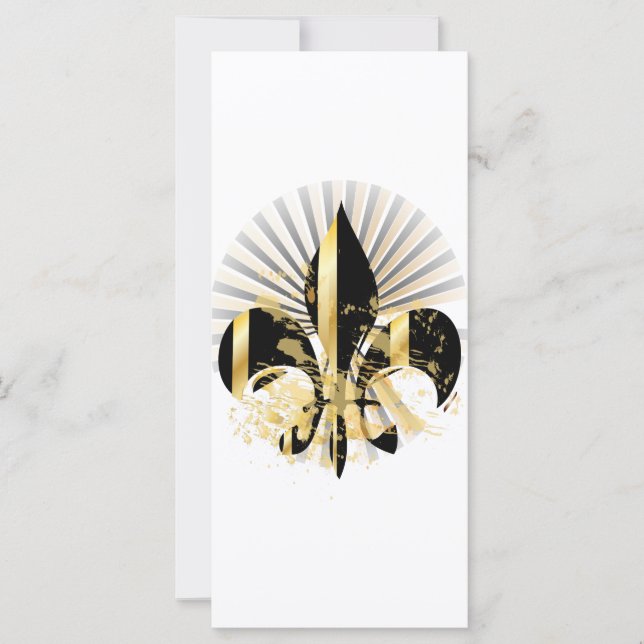 Black och Guld Fleur de Lis (Framsida)