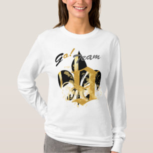 Black och Guld Fleur de Lis T Shirt