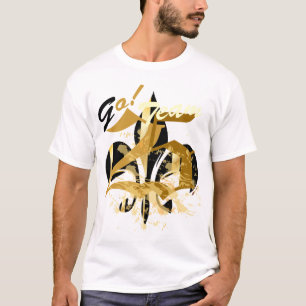 Black och Guld Fleur de Lis Tröja