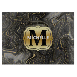 Black och Guld Geode Strata Struktur