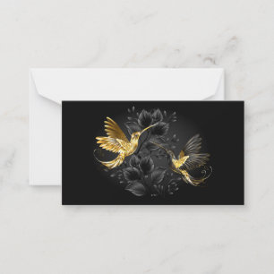 Black och Guld Hummingbird Anteckningskort