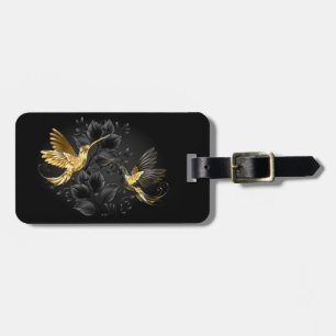 Black och Guld Hummingbird Bagagebricka