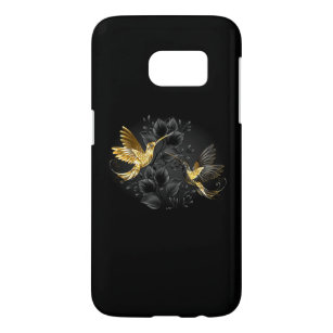 Black och Guld Hummingbird Galaxy S5 Skal