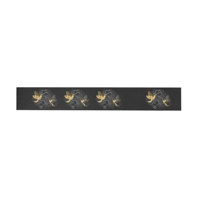 Black och Guld Hummingbird Etikettband (Individuell)
