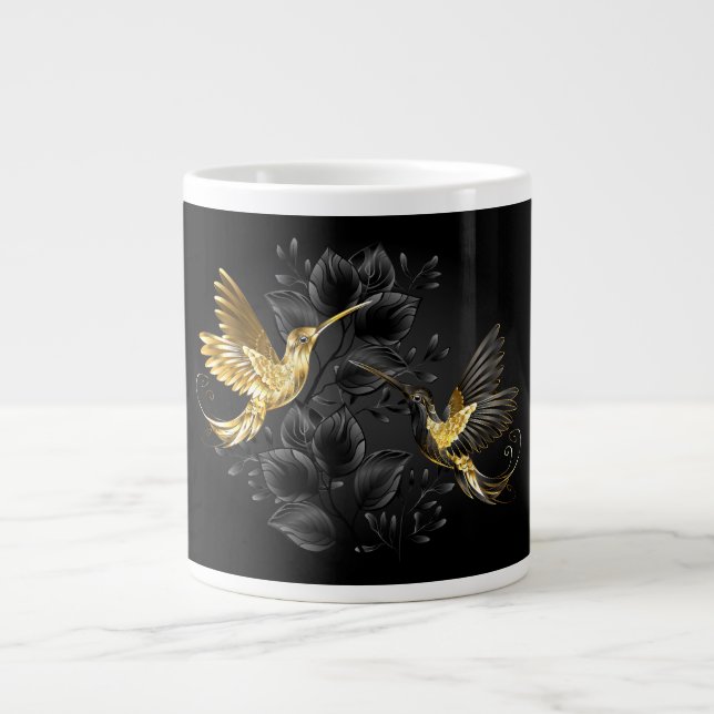 Black och Guld Hummingbird Jumbo Mugg (Framsidan)