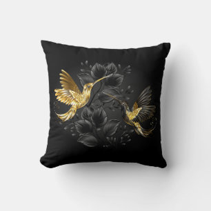 Black och Guld Hummingbird Kudde