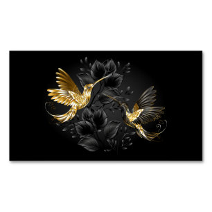 Black och Guld Hummingbird Magnetiska Visitkort