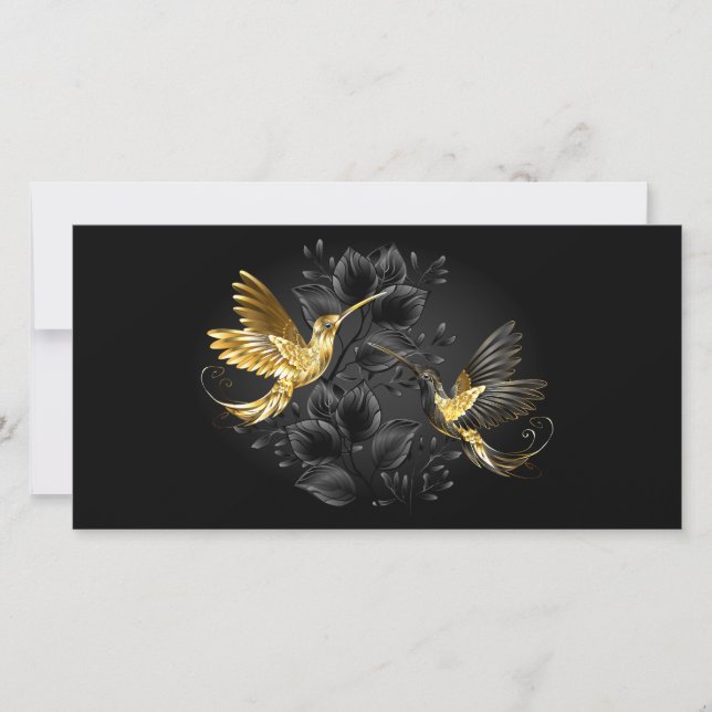 Black och Guld Hummingbird Meddelande (Framsida)