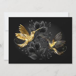 Black och Guld Hummingbird Meddelande