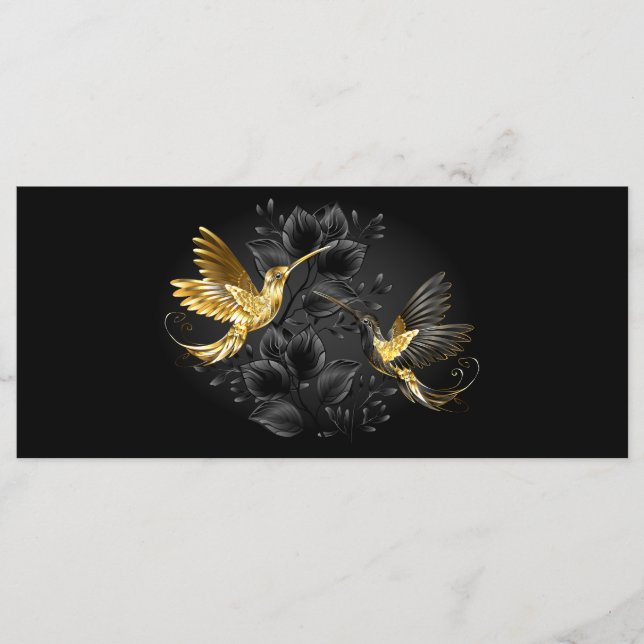 Black och Guld Hummingbird Meny (Framsida)
