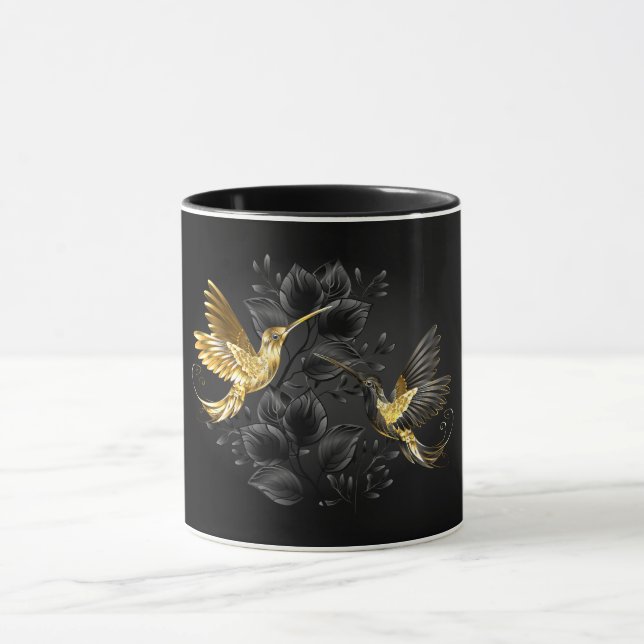 Black och Guld Hummingbird Mugg (Center)