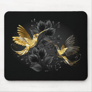 Black och Guld Hummingbird Musmatta