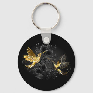 Black och Guld Hummingbird Nyckelring