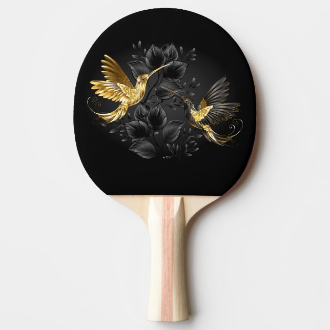 Black och Guld Hummingbird Pingisracket (Framsidan)