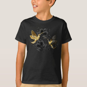 Black och Guld Hummingbird T Shirt