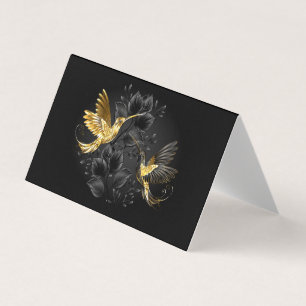 Black och Guld Hummingbird Visitkort