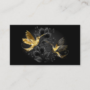 Black och Guld Hummingbird Visitkort