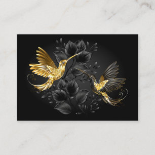 Black och Guld Hummingbird Visitkort