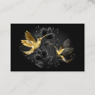 Black och Guld Hummingbird Visitkort