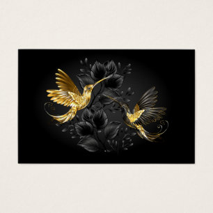Black och Guld Hummingbird Visitkort