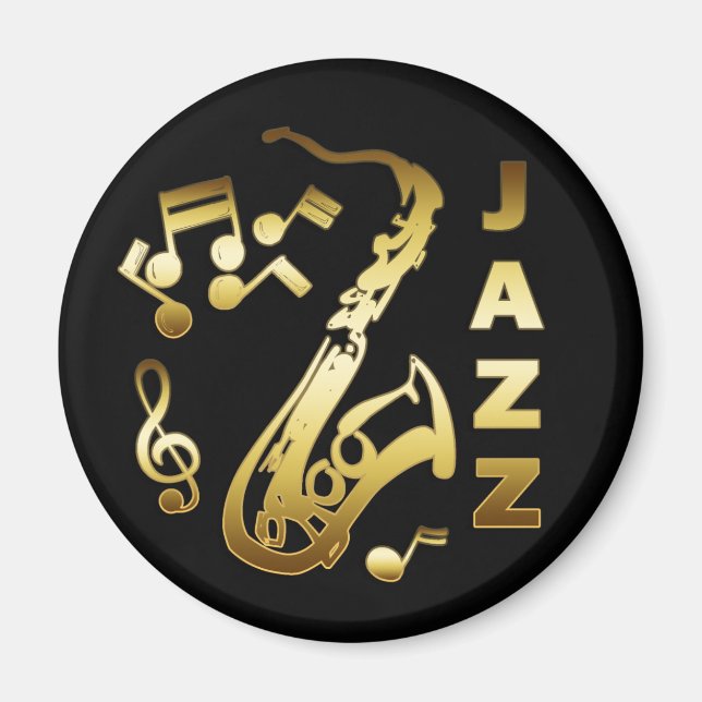 BLACK OCH GULD JAZZ MAGNET (Framsidan)