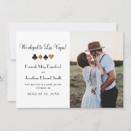 Black och Guld Las Vegas Photo Elopement Meddelande